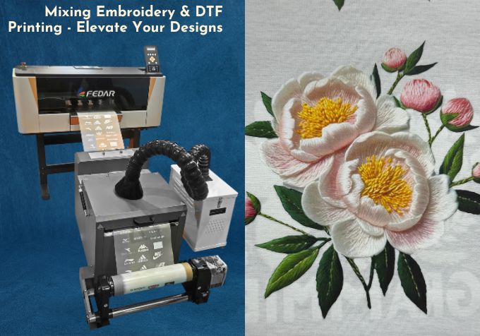 Mixing Embroidery & DTF Printing - Elevate Your Designs