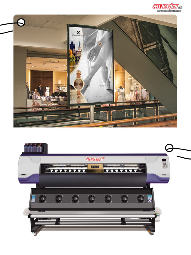 Factory Manufacturing 1.8m Indoor Outdoor Digital Large Format Inkjet Printer Stormjet SJ-F1