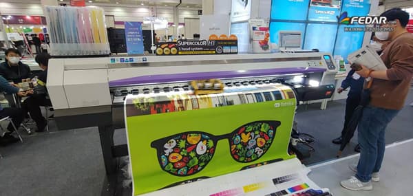 Fast Speed Eco Solvent Printer H1 Showed in Kosign expo