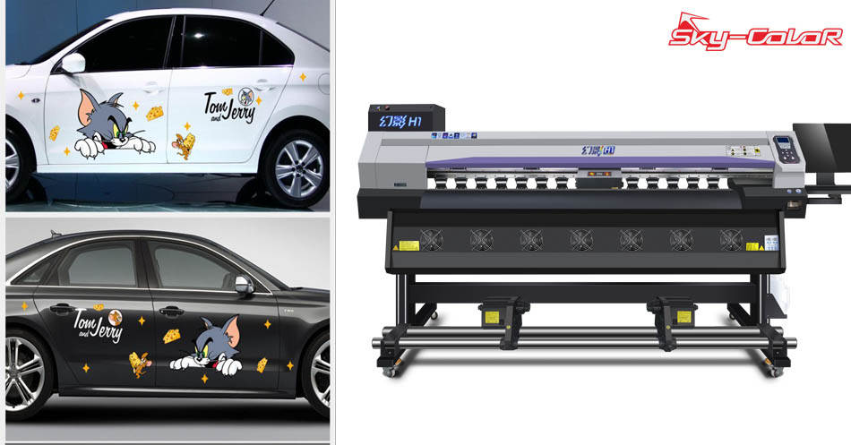 Skycolor H1 Eco Solvent Printer Widely Used In Car Sticker